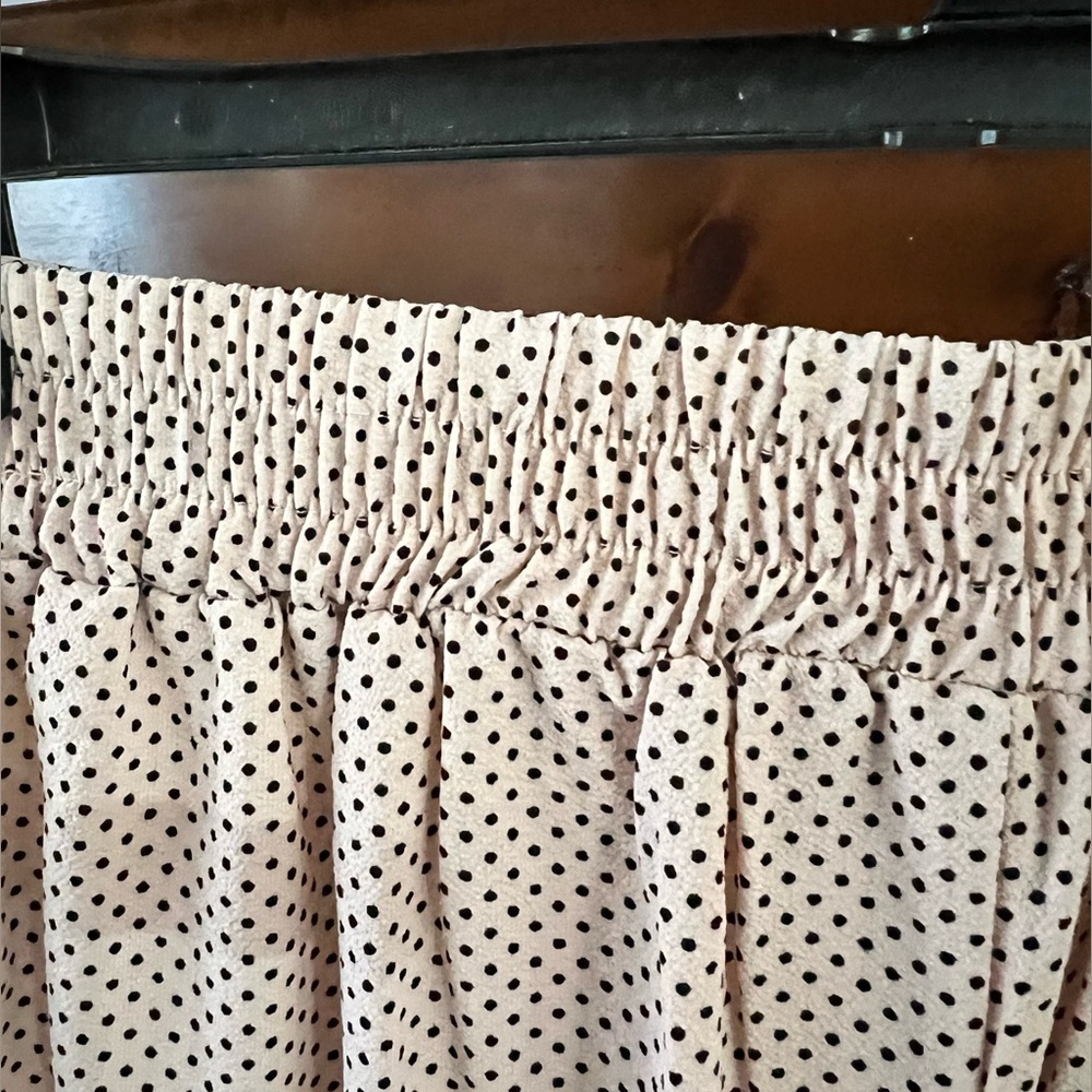 Adrianna Papell Women's Pink Polka Dot Wide Leg Pants Capris NWT Small - Picture 6 of 11